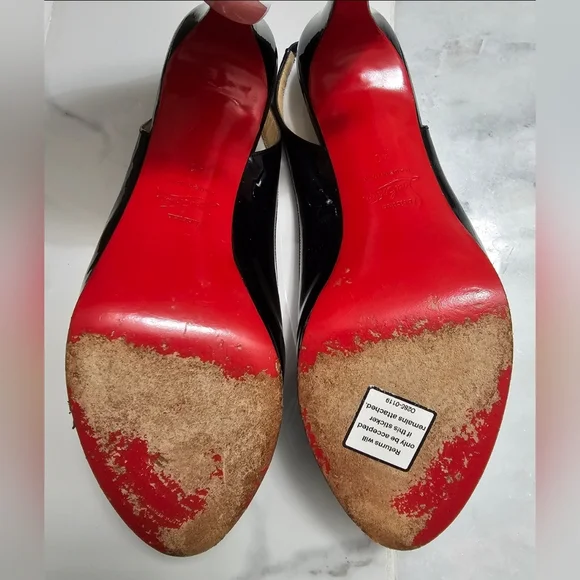 Christian Louboutin Black Slingback Heels - Picture 6 of 15